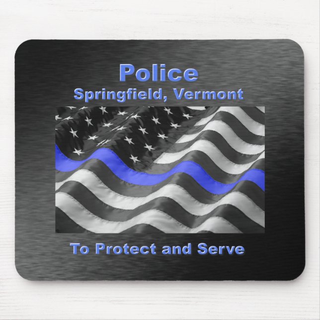 Alfombrilla De Ratón Springfield, Vermont. Policía (Frente)