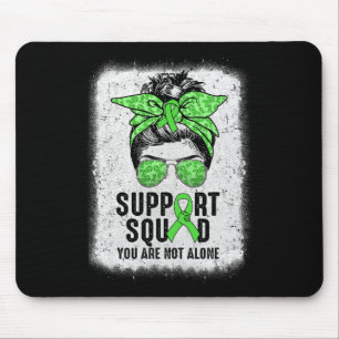 Alfombrilla De Ratón Squad Messy Bun Warrior Green Mental Health Awaren