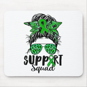 Alfombrilla De Ratón Squad Messy Bun Warrior Green Mental Health Proble