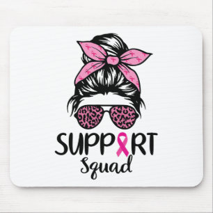 Alfombrilla De Ratón Squad Moño Desordenado Leopardo Rosa Conciencia de