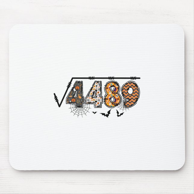 Alfombrilla De Ratón Square Root Of 4489 Funny Halloween 67 Meme Math T (Frente)