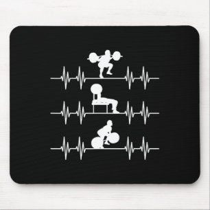Alfombrilla De Ratón Squat Bench Deadlift Heartbeat Hepítmicos