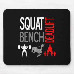Alfombrilla De Ratón Squat Bench Deadlift T Shirm Gym Halterofilia Tee
