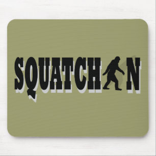 Alfombrilla De Ratón Squatchin, texto negro