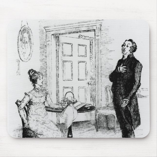 Alfombrilla De Ratón Sr. Collins y Elizabeth (Frente)