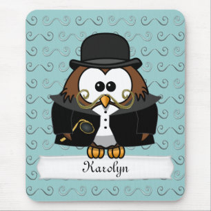 Alfombrilla De Ratón Sr. Mustache Owl