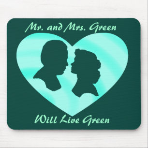 ALFOMBRILLA DE RATÓN SR. Y SEÑORA GREEN, VIVIRÁN VERDE--MOUSEPAD
