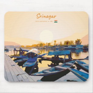 Alfombrilla De Ratón Srinagar, India - Lago Dal Barcas Shikara