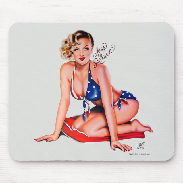 Alfombrilla De Ratón Srta. Behavin' Pinup Mousepad (Frente)