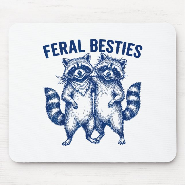 Alfombrilla De Ratón Ssum Feral Ies Matching Friend Twinning Funny Bff  (Frente)