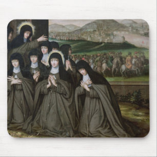 Alfombrilla De Ratón St. Claire con su hermana, Inés y monjas