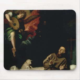 Alfombrilla De Ratón St Francis confortó por un músico del ángel
