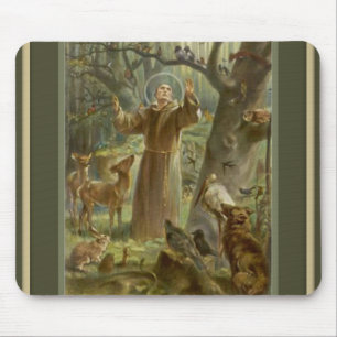 Alfombrilla De Ratón St Francis de Assisi con los animales