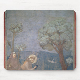Alfombrilla De Ratón St Francis que predica a los pájaros, 1297-99
