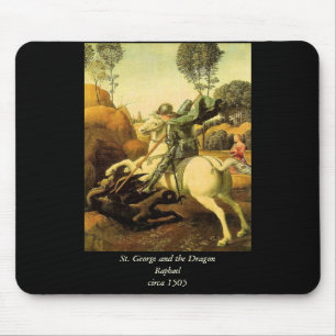 Alfombrilla De Ratón "St. George and the Dragon" de Raphael (alrededor