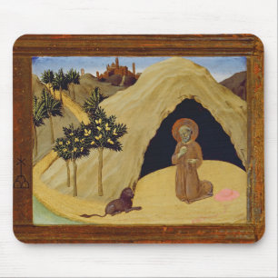 Alfombrilla De Ratón St Jerome con el león, 1436 (tempera en el panel)