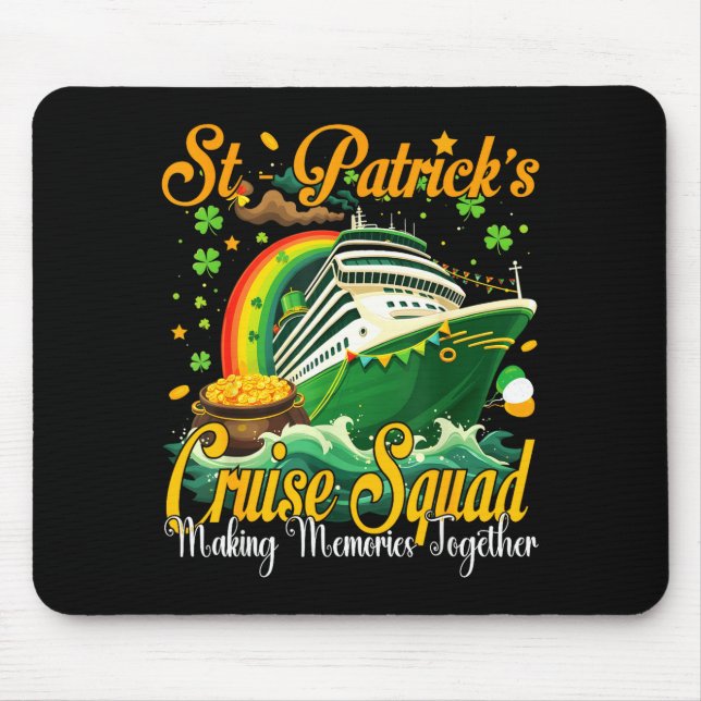 Alfombrilla De Ratón St Patricks Day Cruise Squad 2026 Funny Family Mat (Frente)
