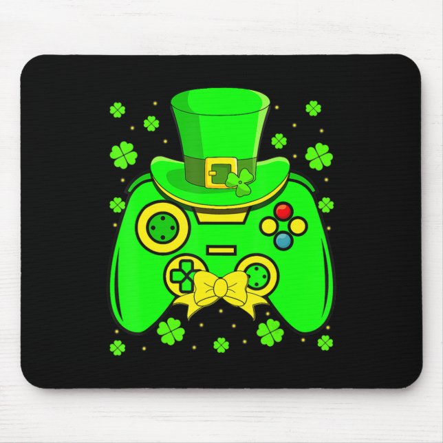 Alfombrilla De Ratón St Patricks Day Video Game Gaming Gamer Regalos Ni (Frente)