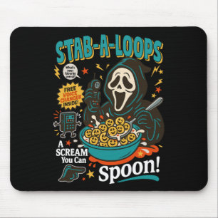 Alfombrilla De Ratón Stab-a-loops Horror Cereal Box Halloween Killer Br