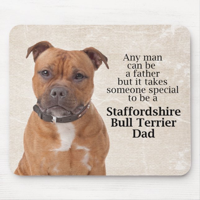 Alfombrilla De Ratón Staffie Dad Mousepad (Frente)