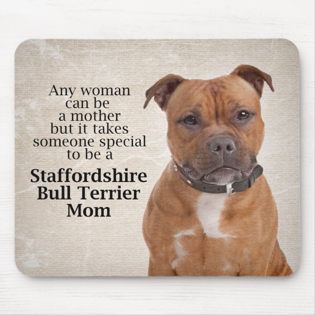 Alfombrilla De Ratón Staffie Mom Mousepad (Frente)