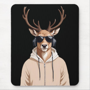Alfombrilla De Ratón Stag Con Hoodie Funny Carácter Animal De Guay