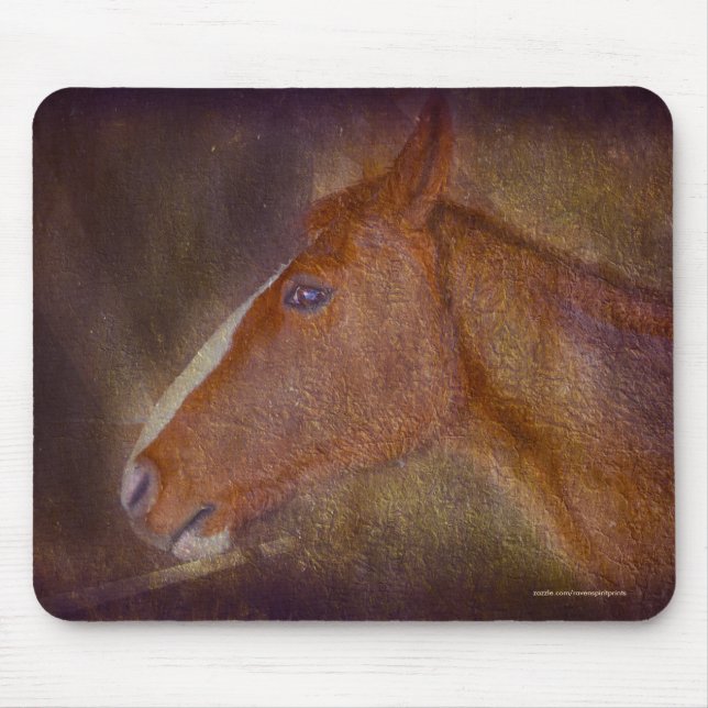Alfombrilla De Ratón Stallion de Sorrel en un arte ecuestre en un calle (Frente)