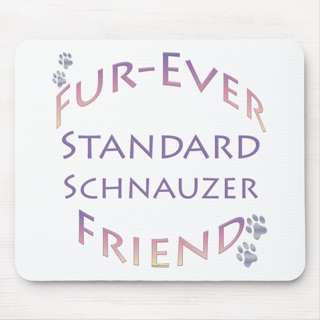 Alfombrilla De Ratón Standard Schnauzer Furever Friend (Frente)
