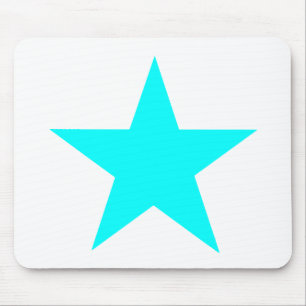 Alfombrilla De Ratón Star Cyan Los Regalos Del MUSEO Zazzle
