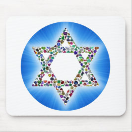 Alfombrilla De Ratón Star of David made with Gemstones