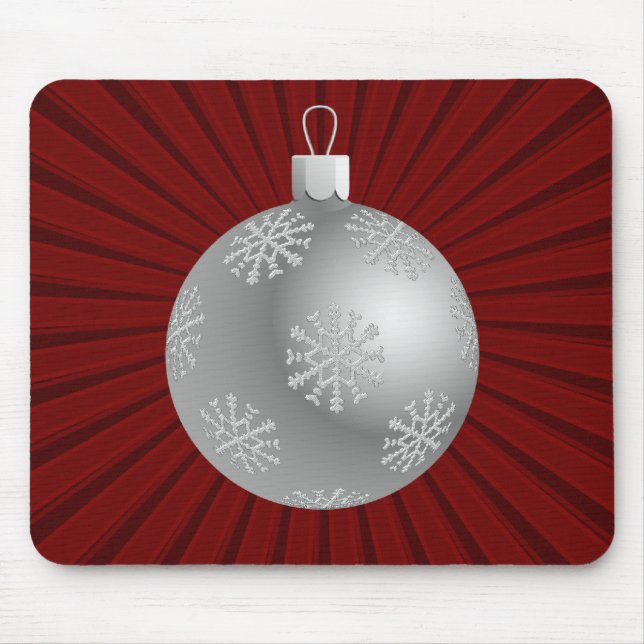 Alfombrilla De Ratón Starburst Stripes Ornament Mousepad, rojo oscuro (Frente)