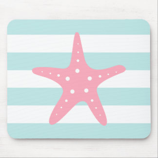 Alfombrilla De Ratón Starfish blanco rosado