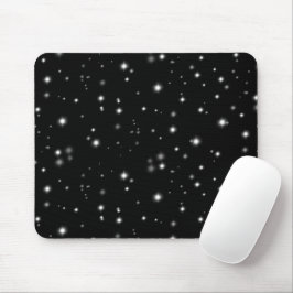 Alfombrilla De Ratón Starlight Sparkles Black and White Stars
