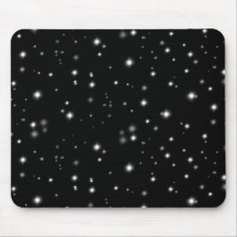 Alfombrilla De Ratón Starlight Sparkles Black and White Stars