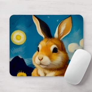 Alfombrilla De Ratón Starry Spring Bunny Mousepad