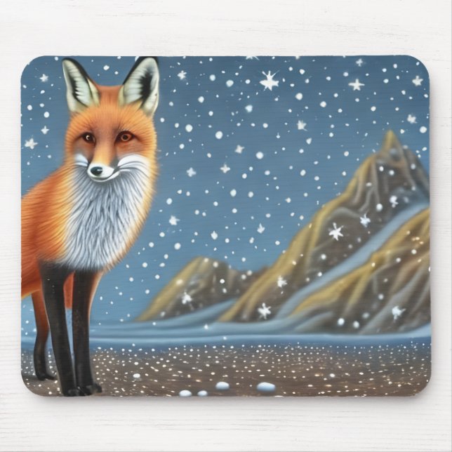 Alfombrilla De Ratón Starry Starry Night Storybook Fox (Frente)