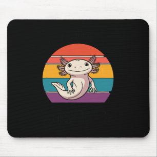 Alfombrilla De Ratón Stay Curious Axolotl Retro Cute Animal Avers