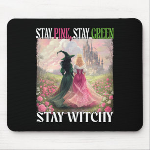 Alfombrilla De Ratón Stay Pink Stay Green Stay Witchen Witch Halloween