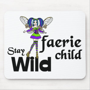 Alfombrilla De Ratón Stay Wild Faerie Child Steampunk Mousepad