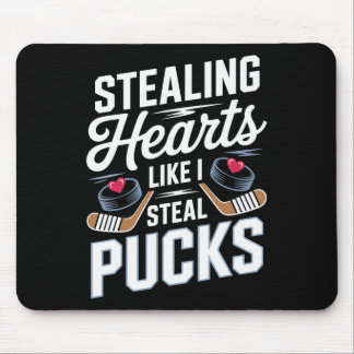 Alfombrilla De Ratón Stealing Hearts Like I Steal Pucks Valentines Hock