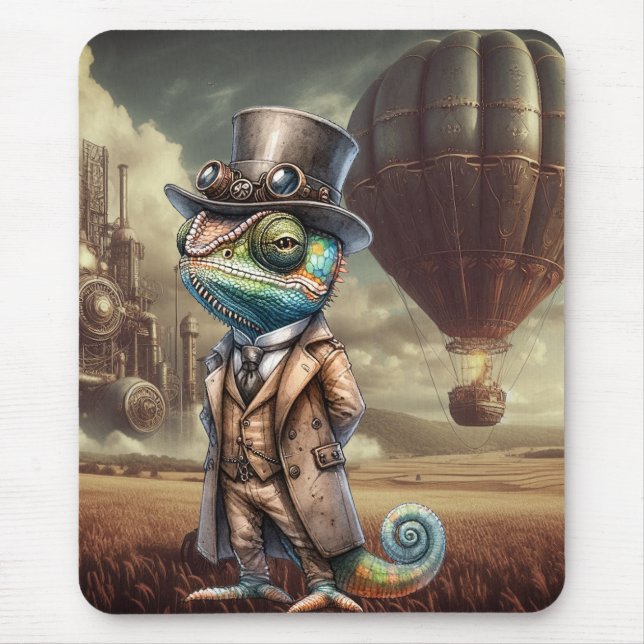 Alfombrilla De Ratón Steampunk Chameleon (Frente)