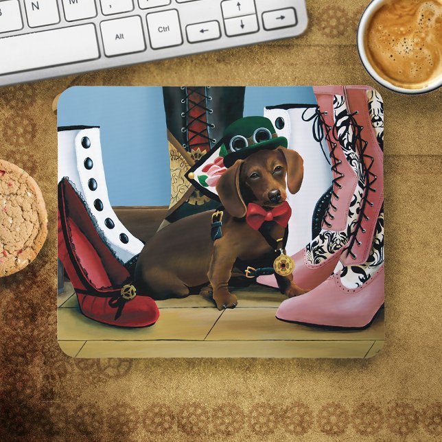 Alfombrilla De Ratón Steampunk Dachshund Shoes Boots Victoriano (Subido por el creador)