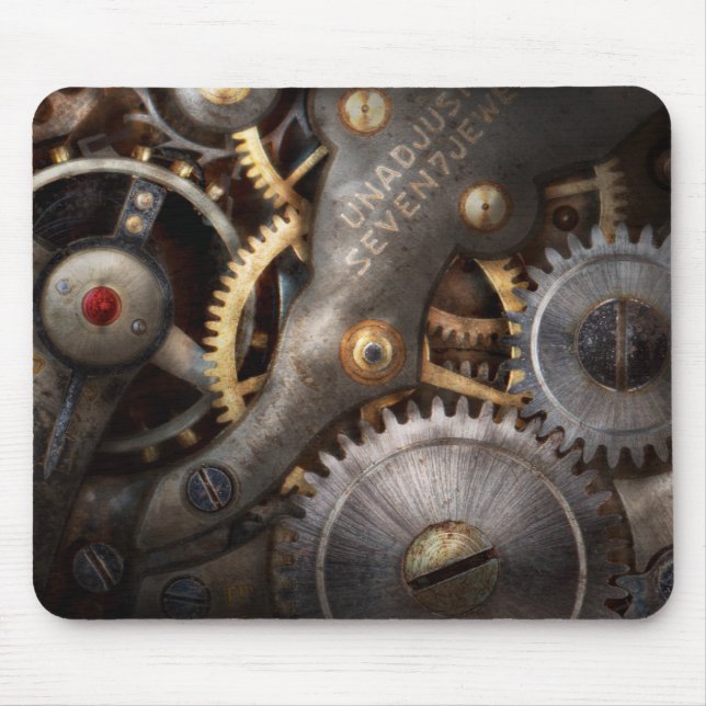 Alfombrilla De Ratón Steampunk - engranajes - horometría (Frente)
