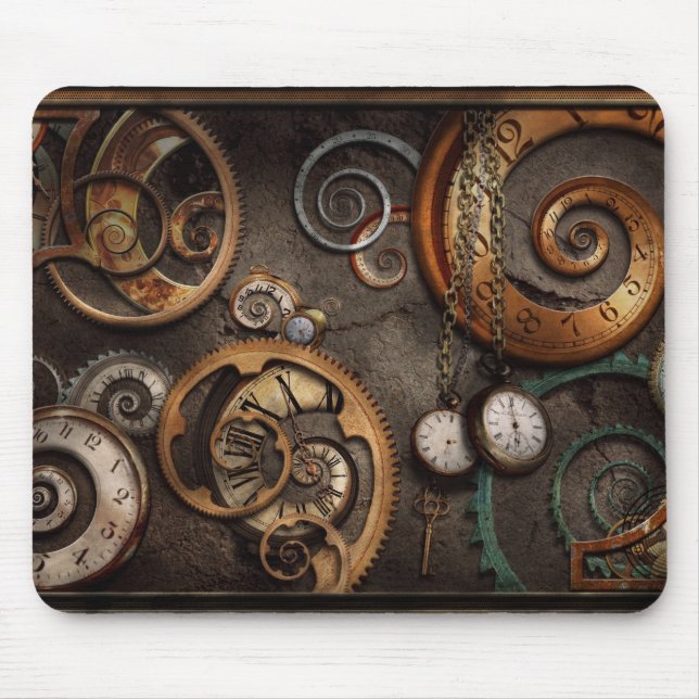 Alfombrilla De Ratón Steampunk - extracto - tiempo es complicado (Frente)