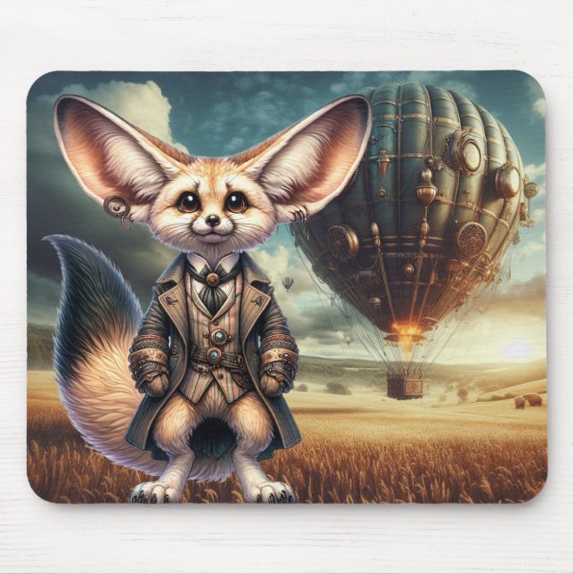 Alfombrilla De Ratón Steampunk Fennec Fox (Frente)