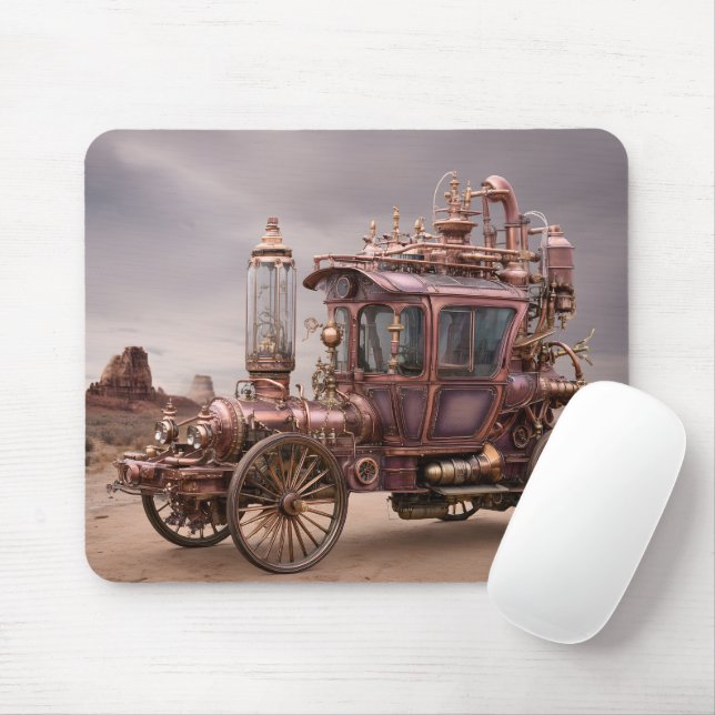 Alfombrilla De Ratón Steampunk Horsin Carrito (Con ratón)