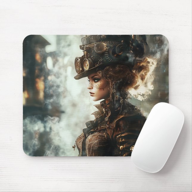 Alfombrilla De Ratón Steampunk Lady (Con ratón)