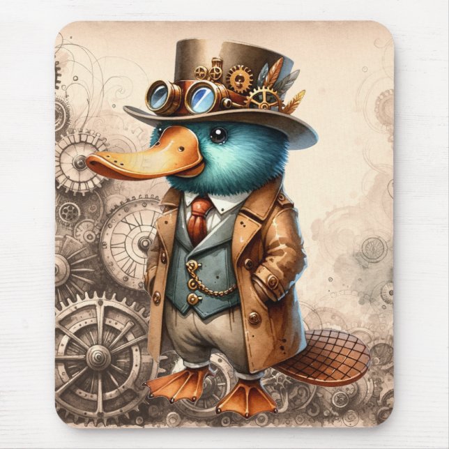 Alfombrilla De Ratón Steampunk Platypus Mousepad (Frente)