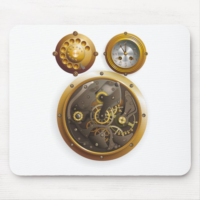 Alfombrilla De Ratón Steampunk Uhr (Frente)
