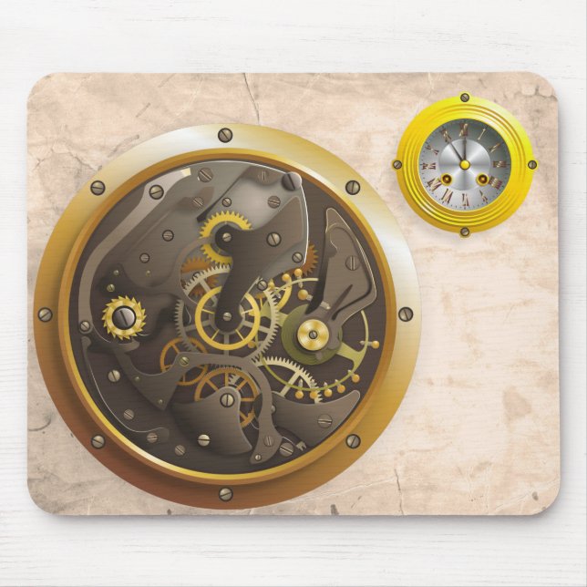 Alfombrilla De Ratón Steampunk Uhr (Frente)